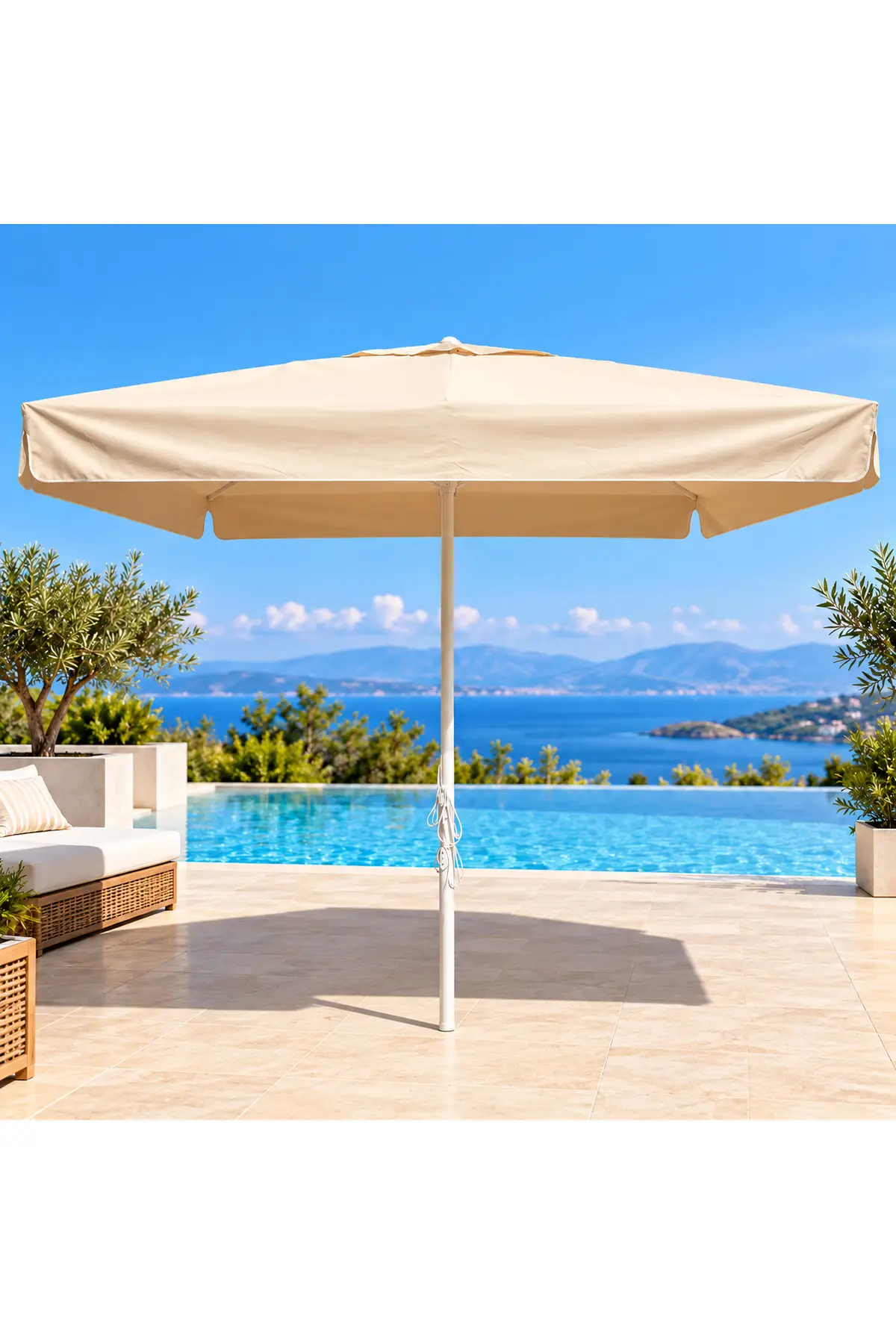 ANKA 300x300cm Kare Şemsiye İpli Mekanizma
