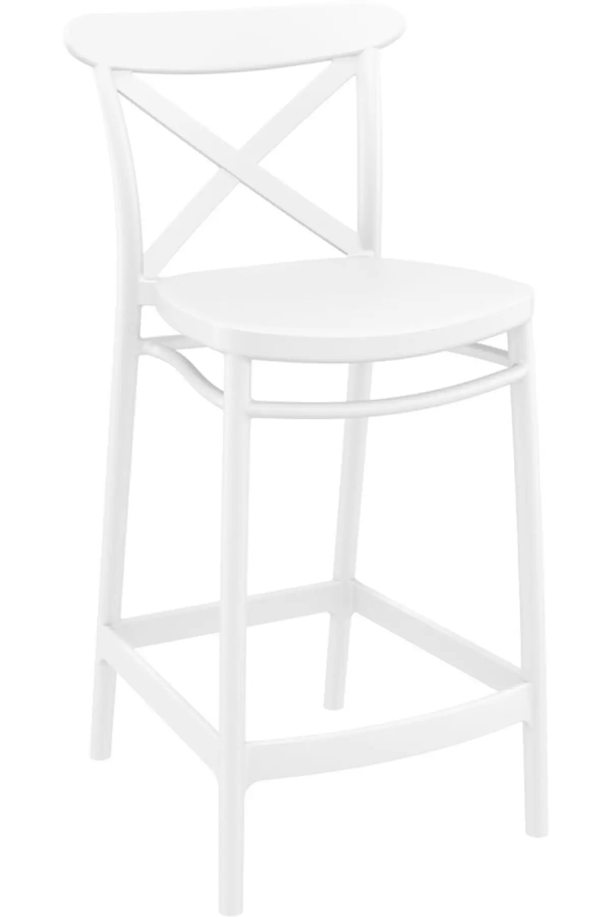 Cross Bar 65cm Sandalye Beyaz