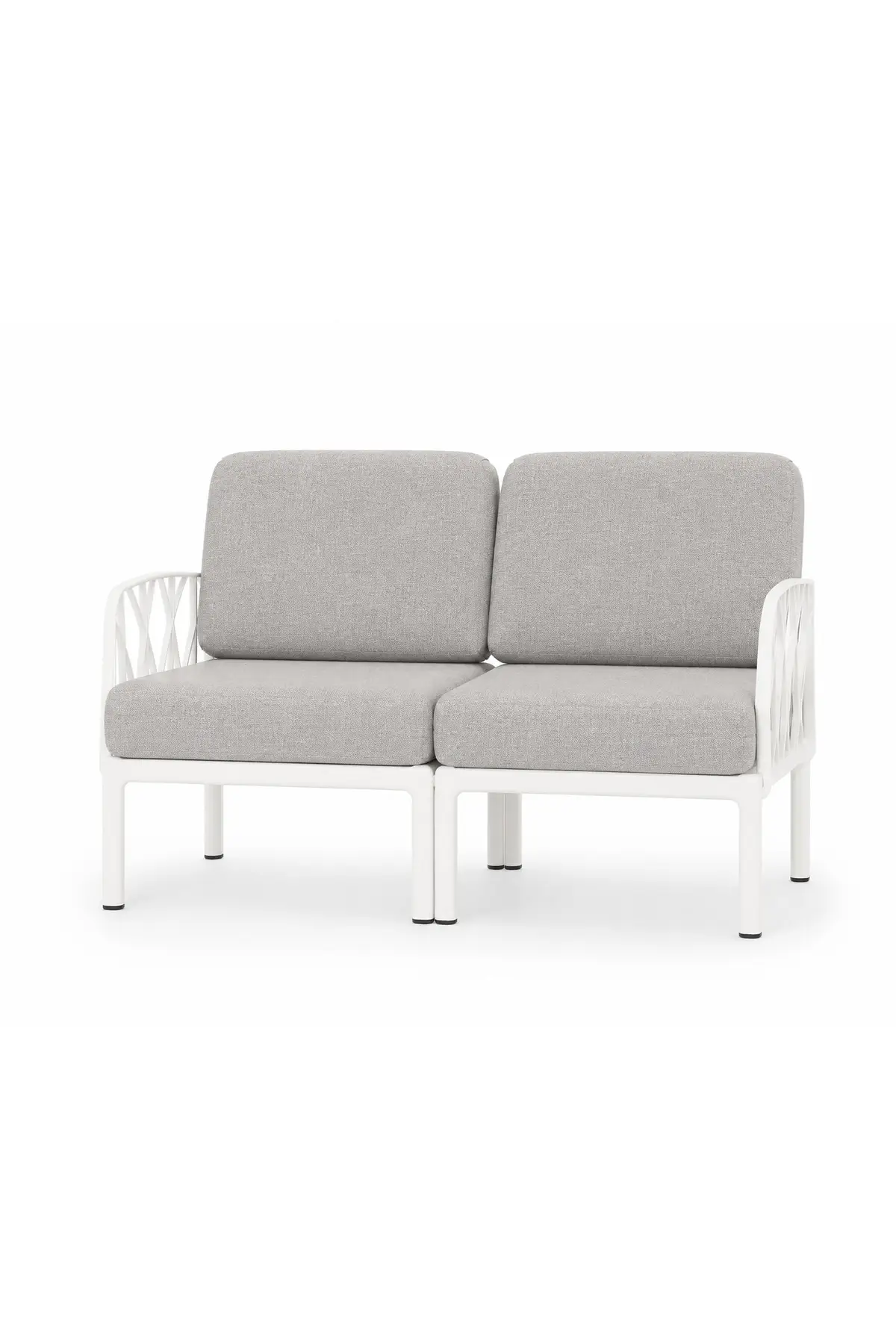 Garda Sofa 2'li Koltuk Gri Minderli - Beyaz