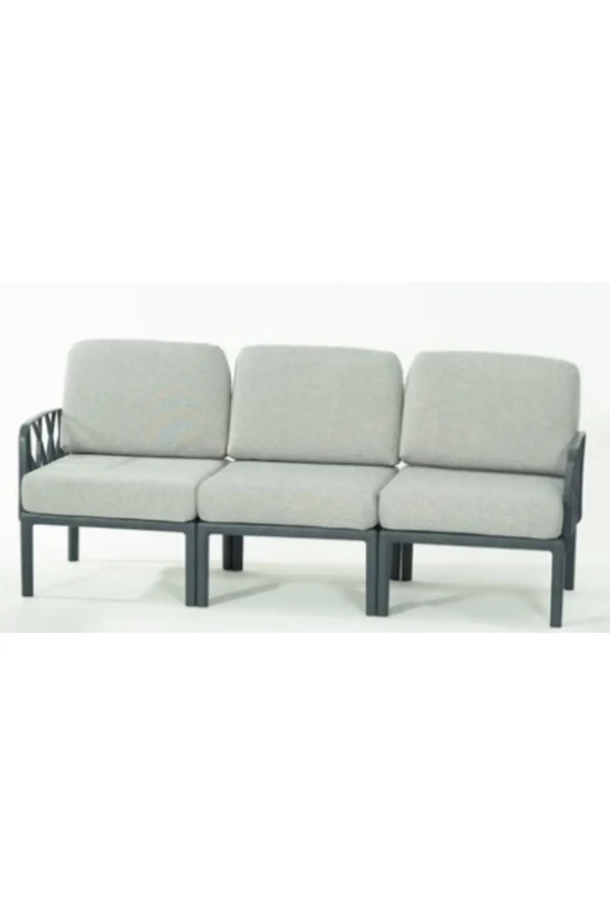 Garda Sofa 3'lü Koltuk Gri Minderli