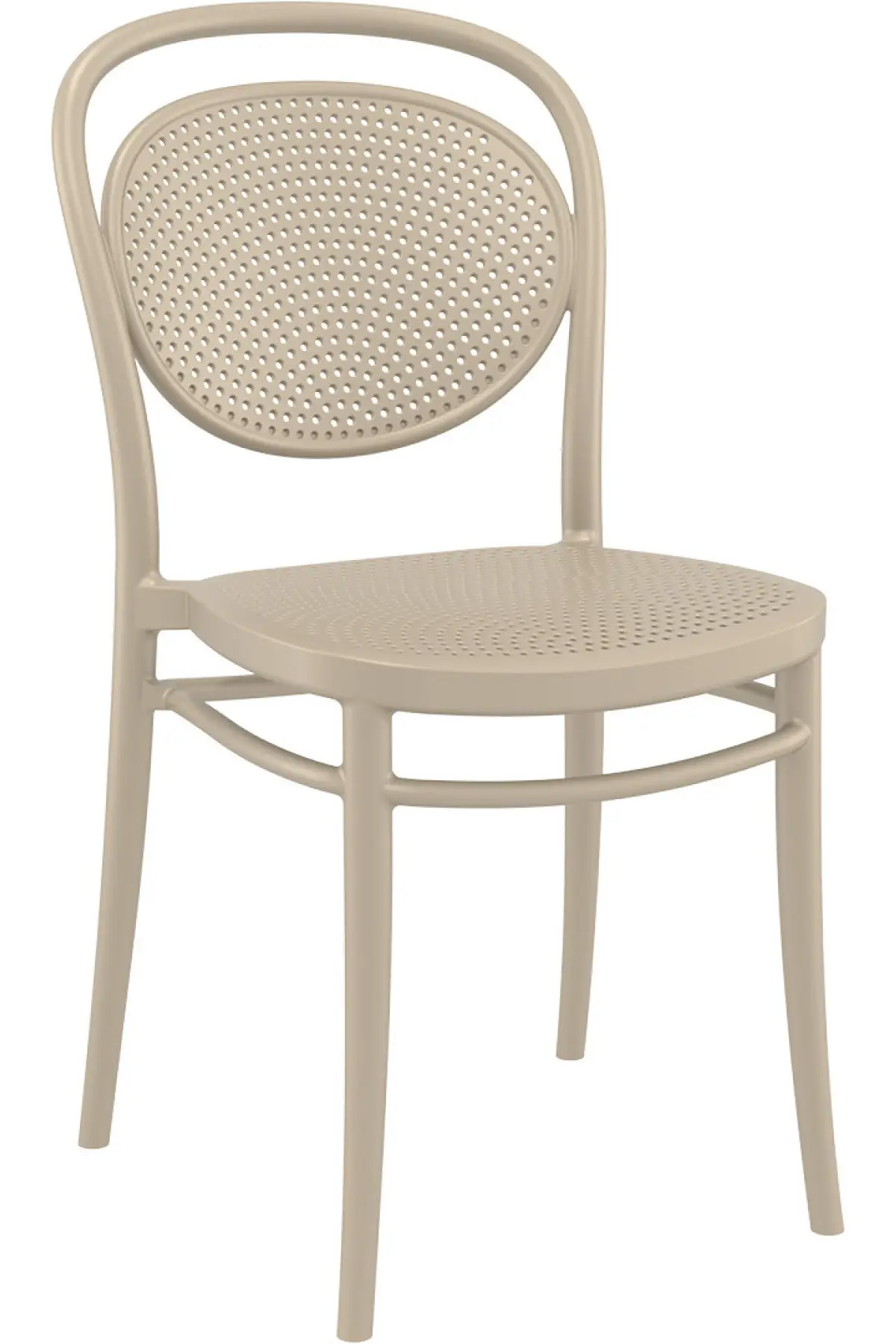 Marcel Plastik Contract Sandalye Kum Gri Mutfak Balkon Salon Bahçe Cafe