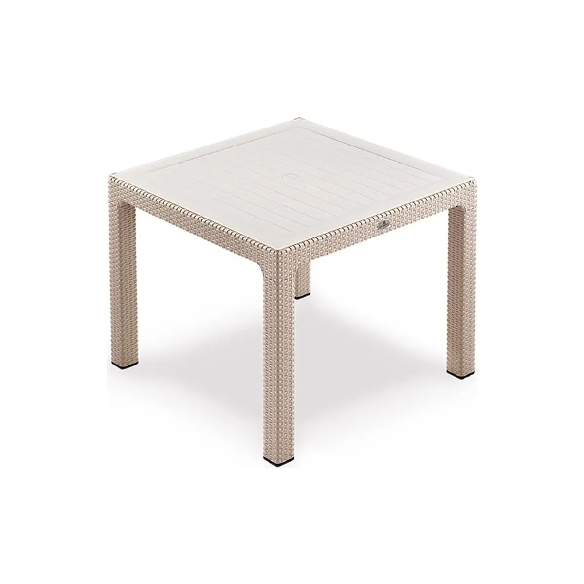 Classi 90x90 Kare Camlı Masa (Cappuccino)