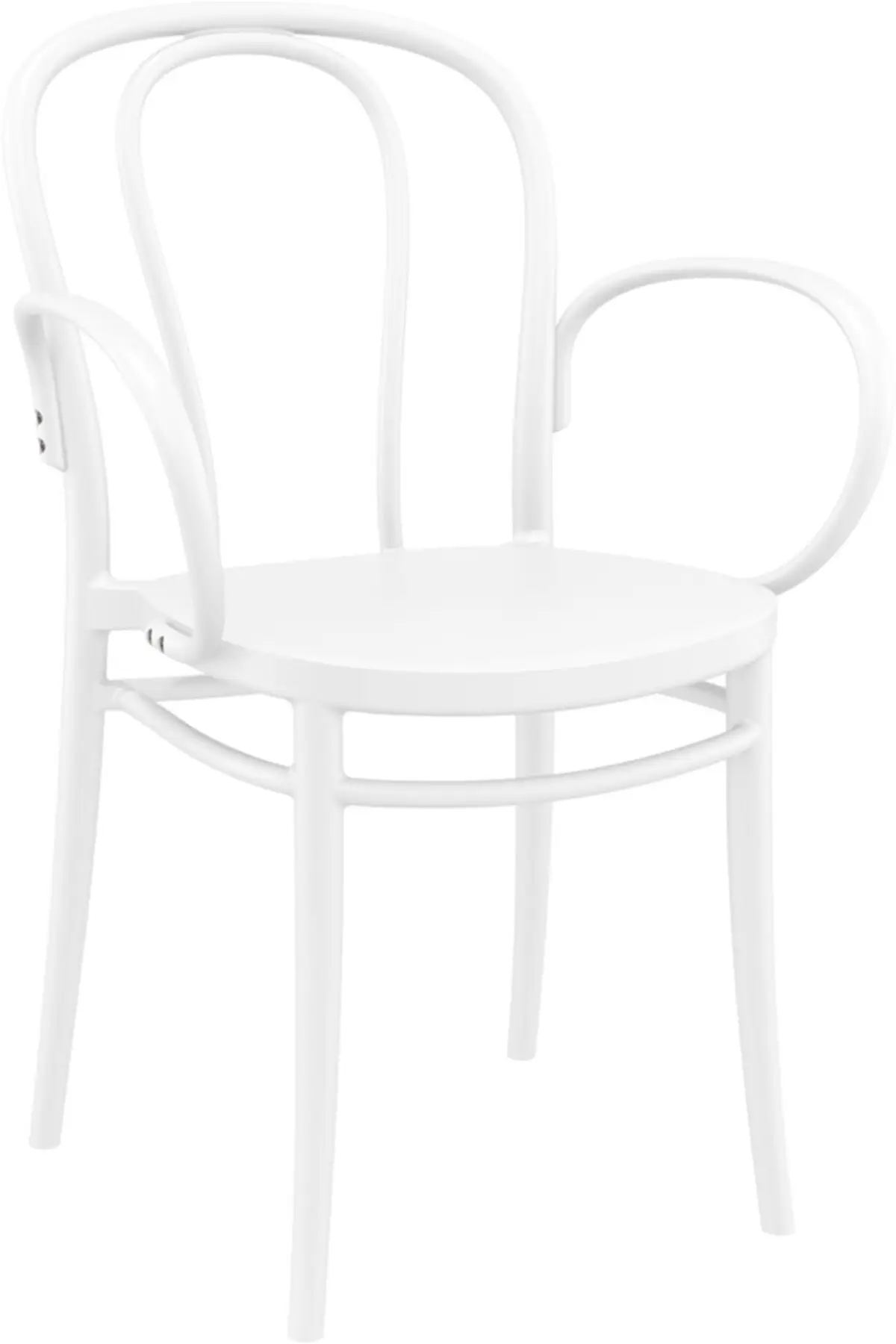 Victor Xl Plastik Contract Koltuk Siyah Mutfak Balkon Salon Bahçe Cafe - BEYAZ
