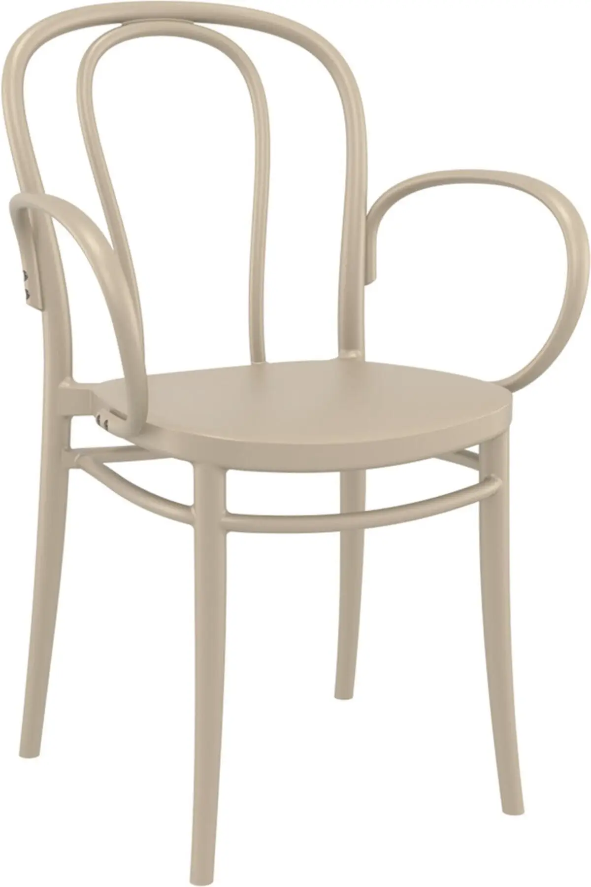 Vıctor Xl Plastik Contract Sandalye Kum Gri