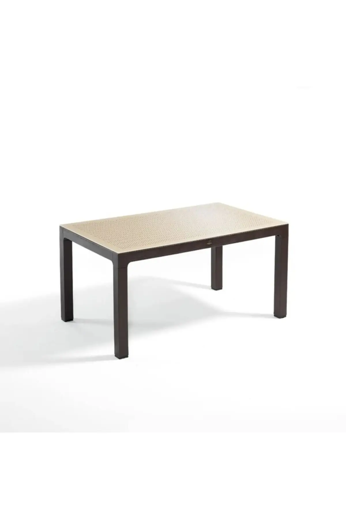 Wood Masa 90x150 Noktalı Seginus Camlı Masa (Kahve-Cappucino)